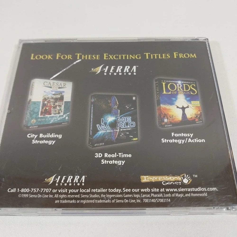 Pharaoh - PC - CDROM  Sierra Build a Kingdom Rule the Nile Live‎ Forever 1999